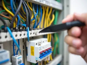 Electrical Hazard Faulty Wiring in a Fuse Box