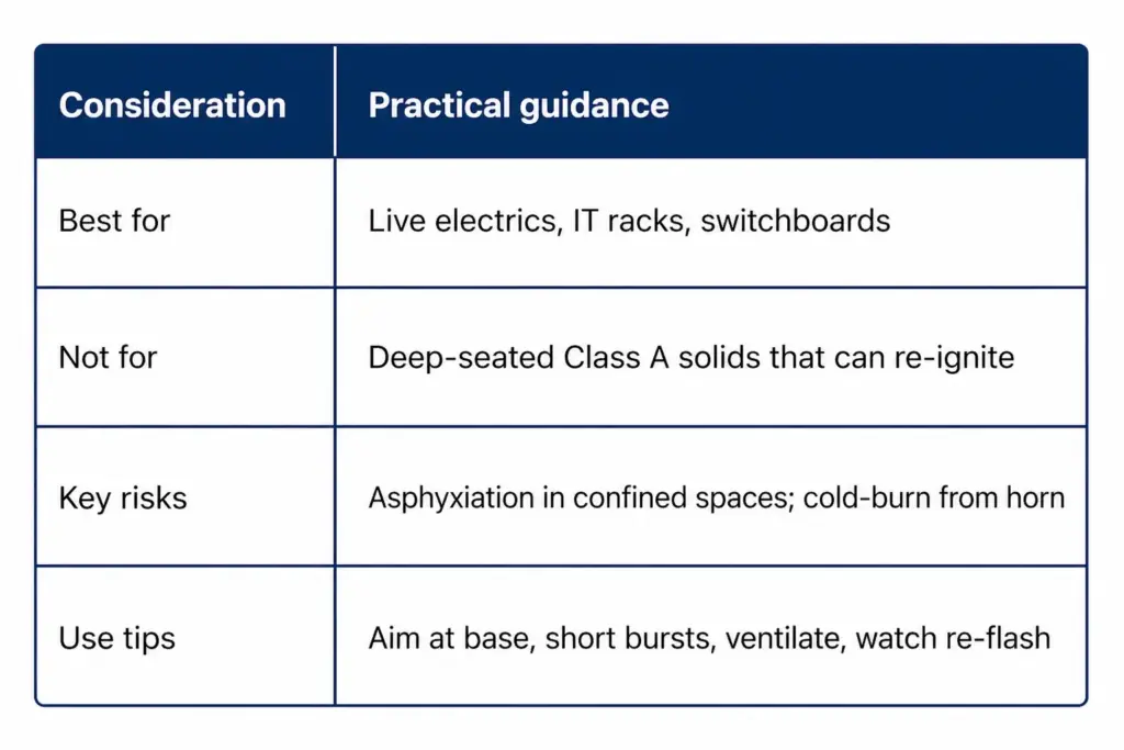 Black (CO₂) Extinguishers For Electrical Fires