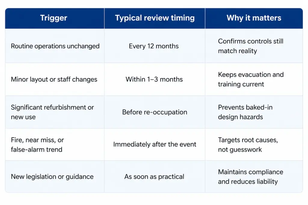 How Often Do You Need to Review a Fire Risk Assessment