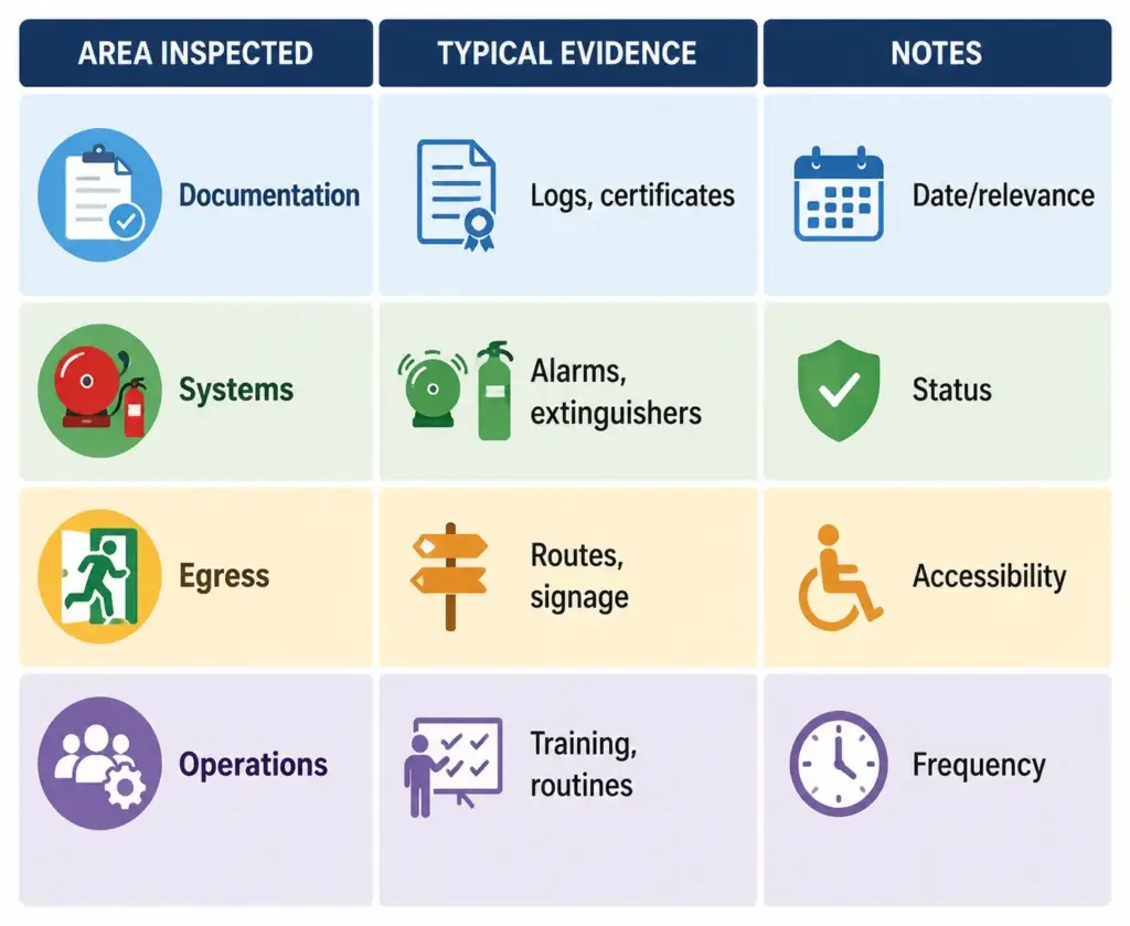 What Happens During the Assessor’s Site Visit / Level 1 Fire Risk Assessment