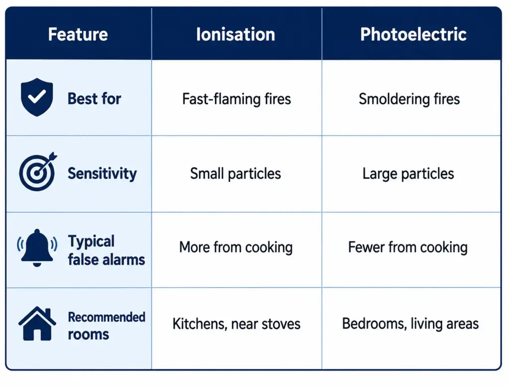 Ionisation vs. Photoelectric Smoke Detectors / Different Types of Fire Detection Systems